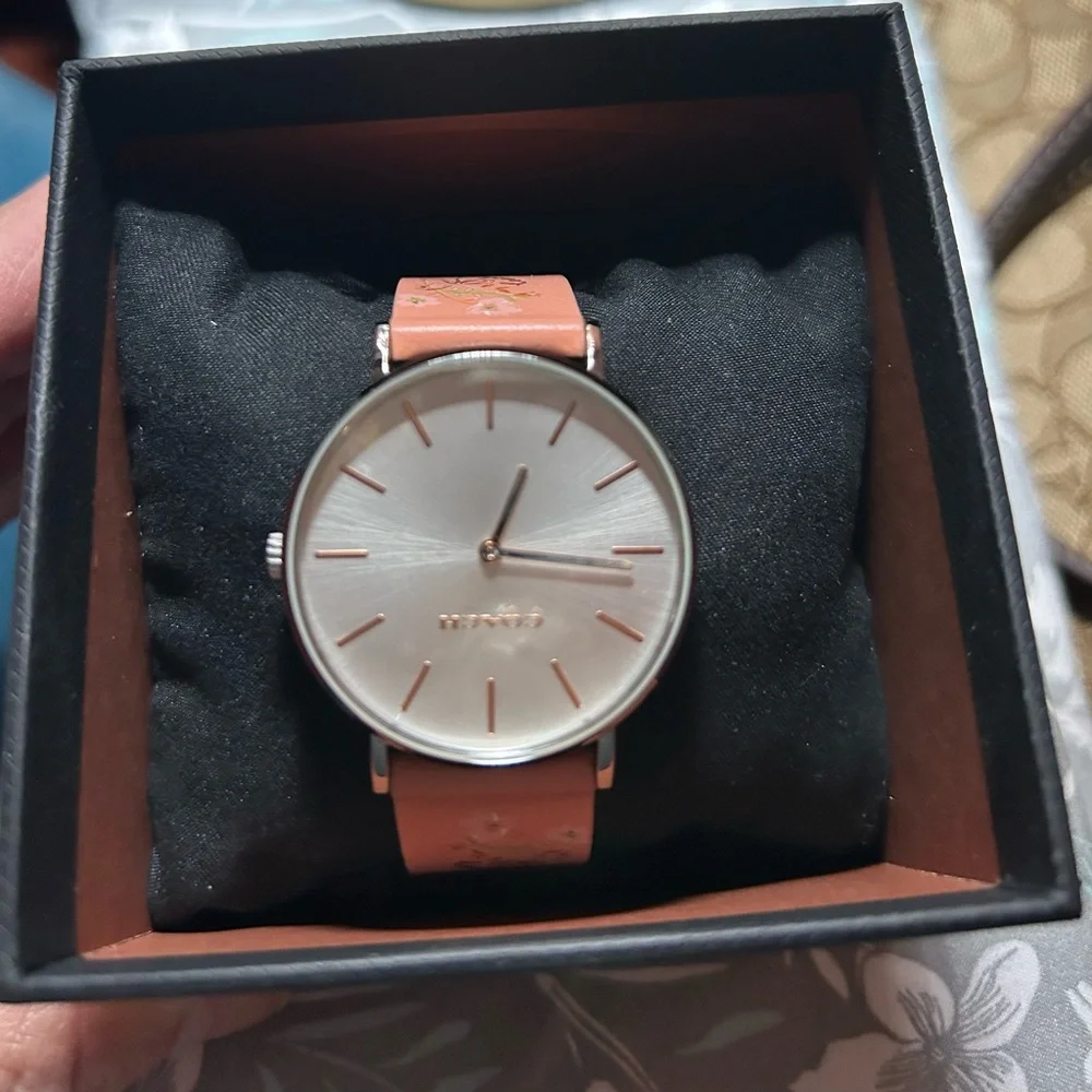 Coach Women's Perry Watch - Pink Floral